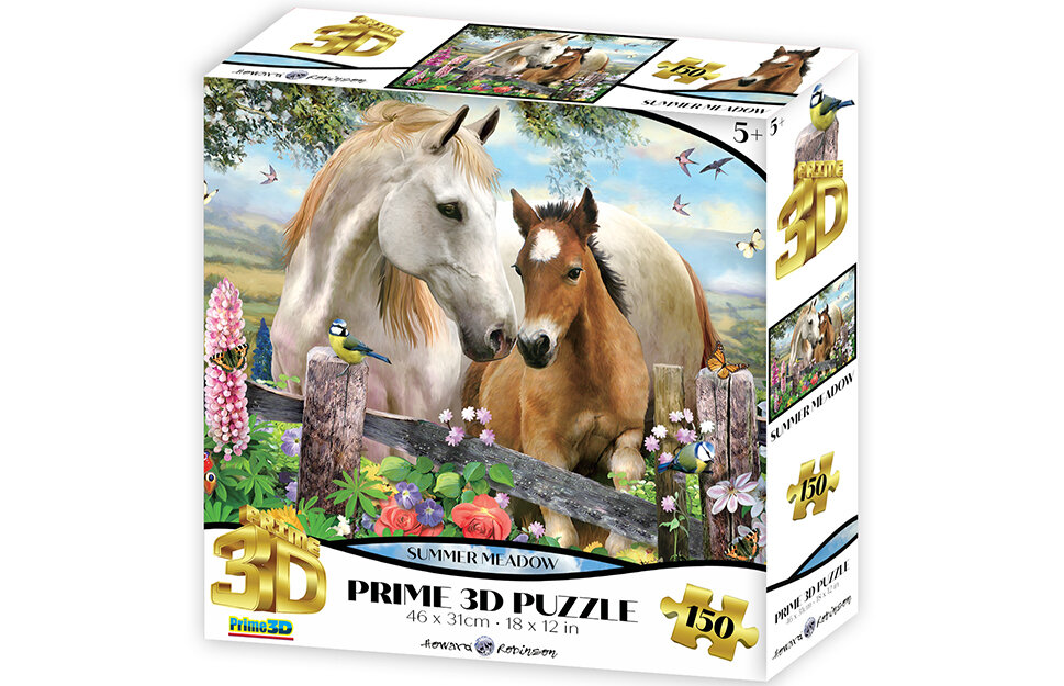 Prime 3D Puzzle - Pferde auf der Weide 150 Teile