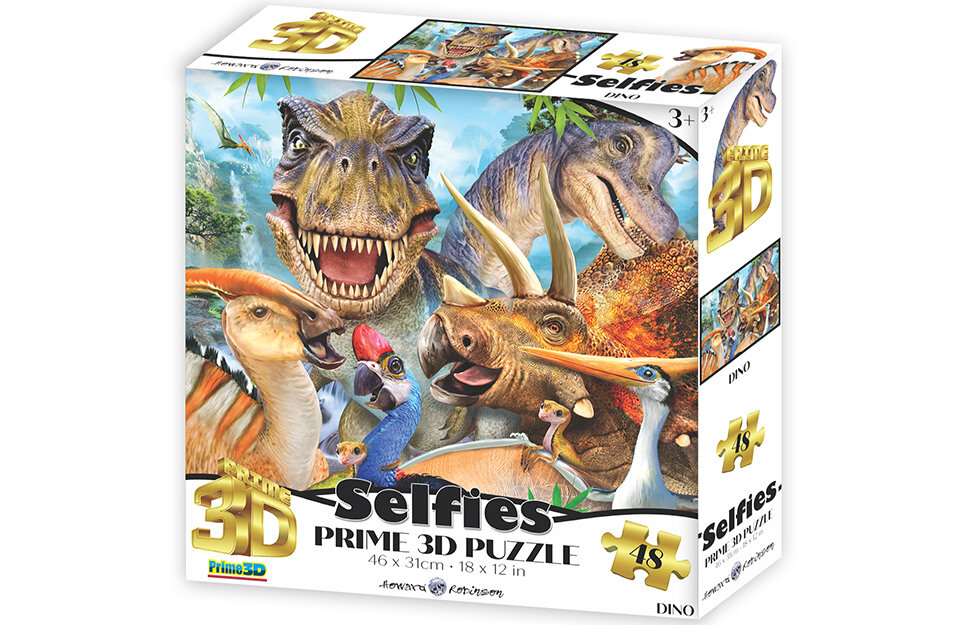 Prime 3D Puzzle - Dinosaurier-Selfies 48 Teile
