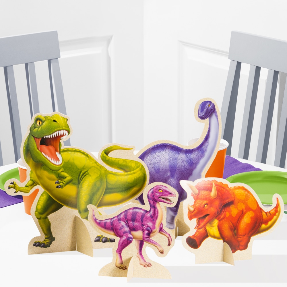 Dinosaurier Abenteuer - Tischdekorationen 4er Pack