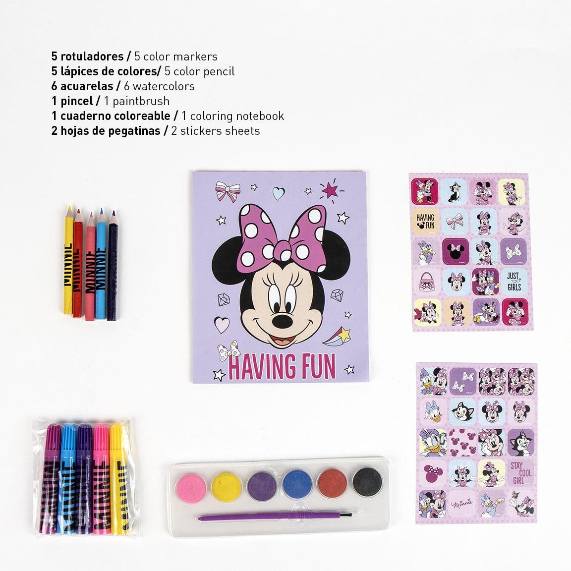 Minnie Maus - 15-teiliger Kreativ-Rucksack