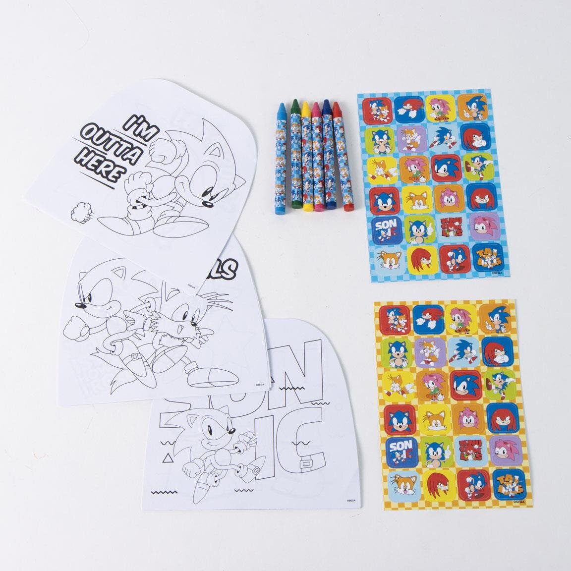 Sonic Malset mit Stickern