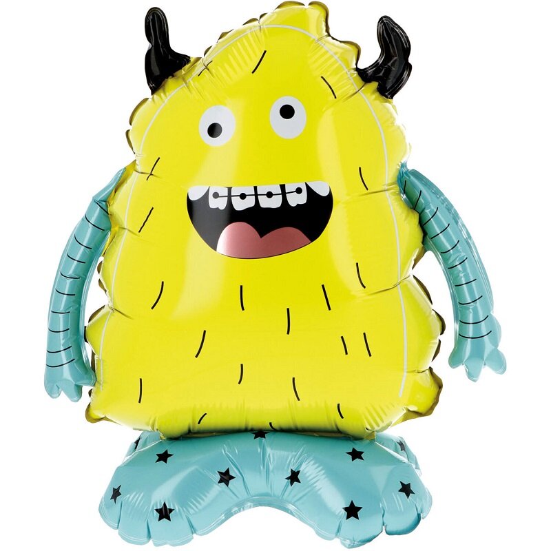 Folienballons Freistehende Monster 40 cm 4er-Pack