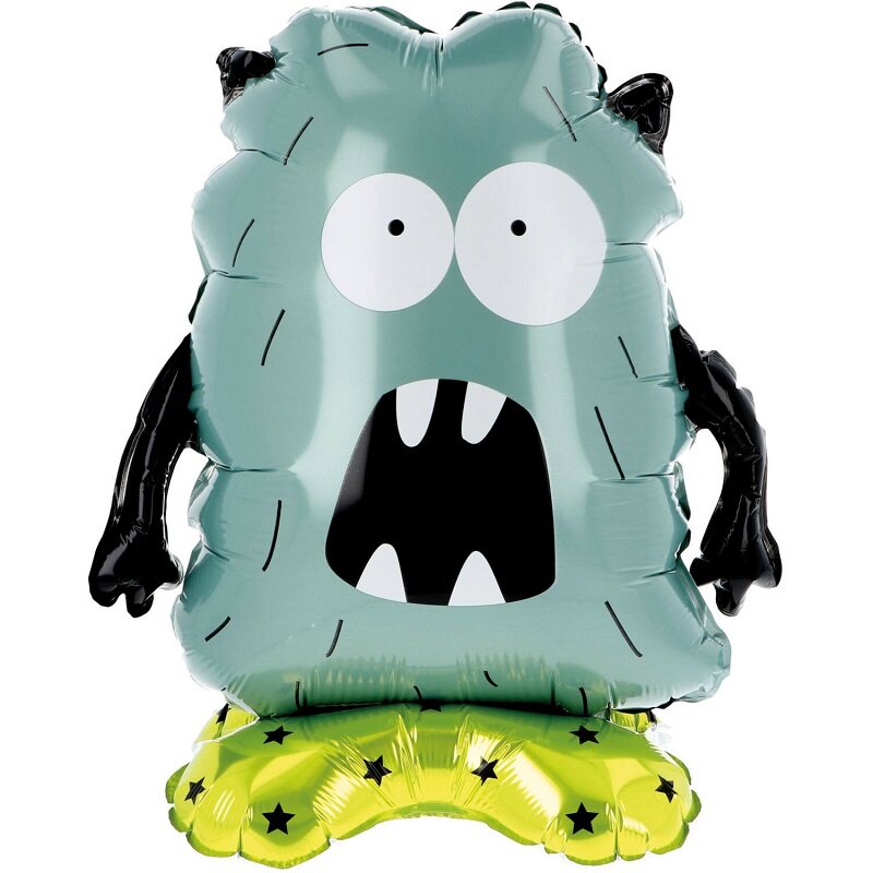 Folienballons Freistehende Monster 40 cm 4er-Pack