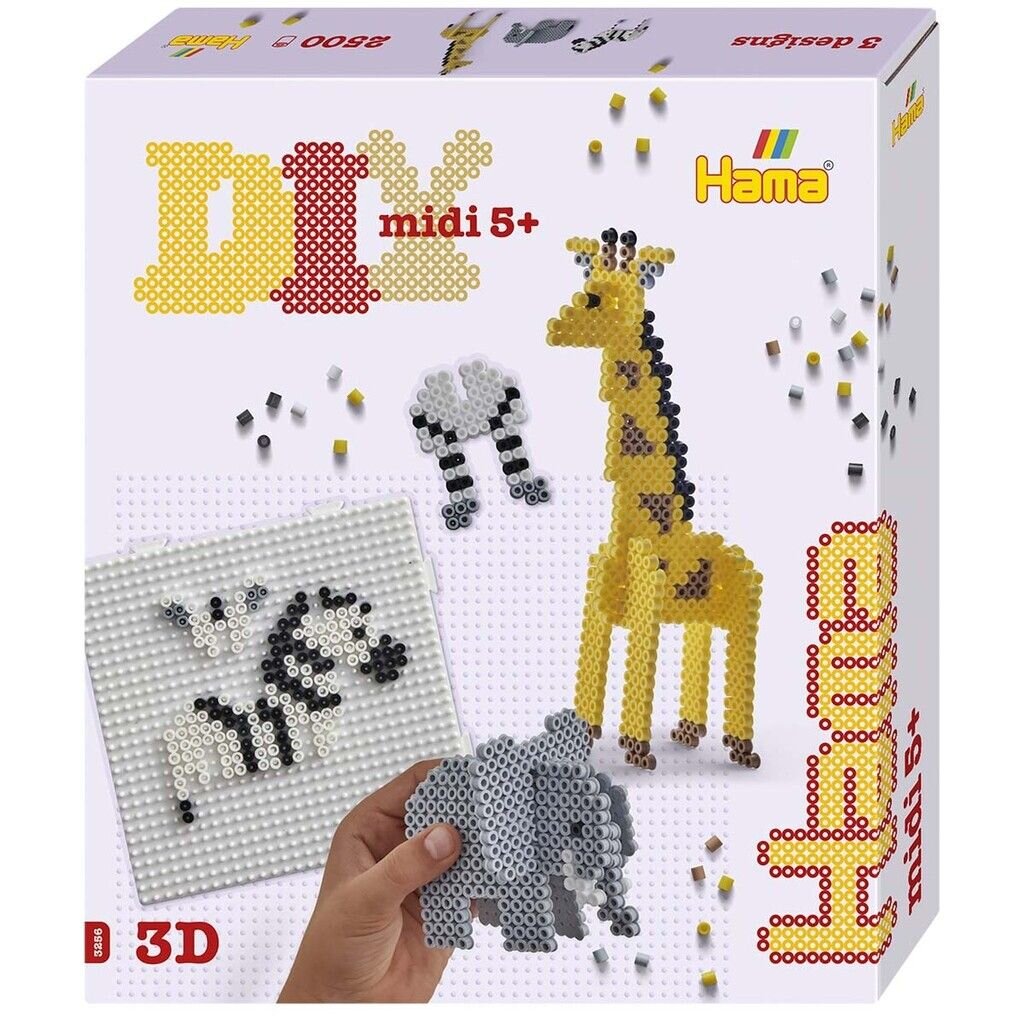 Hama - Perlenset 3D Safari-Tiere 2 500 Teile