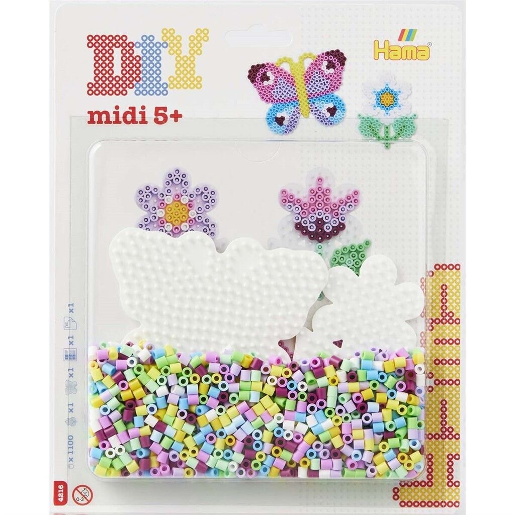 Hama - Perlenset Schmetterling & Blume 1100 Teile