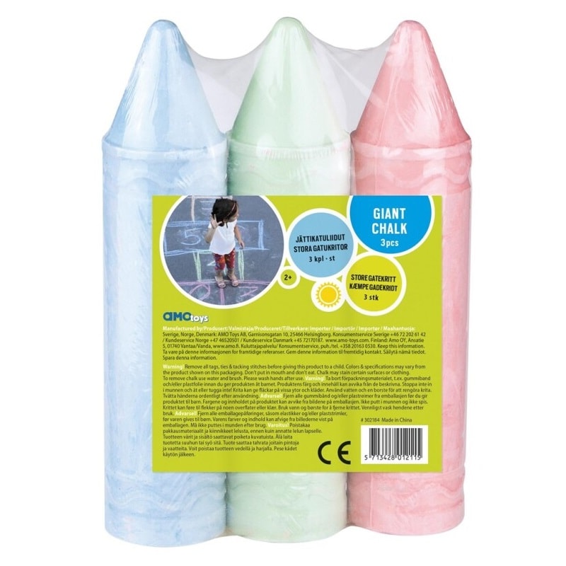 Große Straßenkreide 3er-Pack