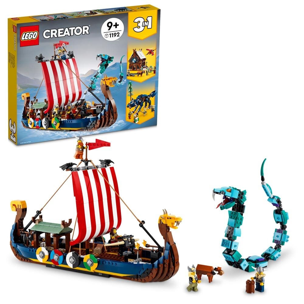 LEGO Creator - Wikingerschiff mit Midgardschlange 9+