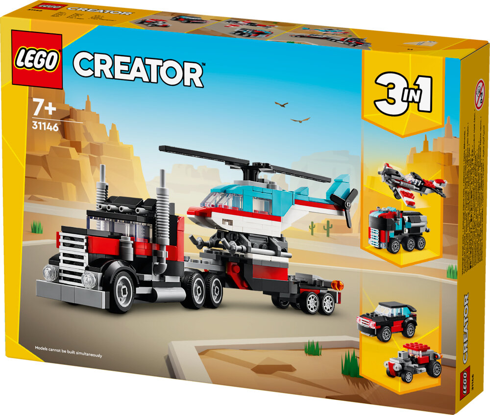 LEGO Creator - Tieflader mit Hubschrauber 7+