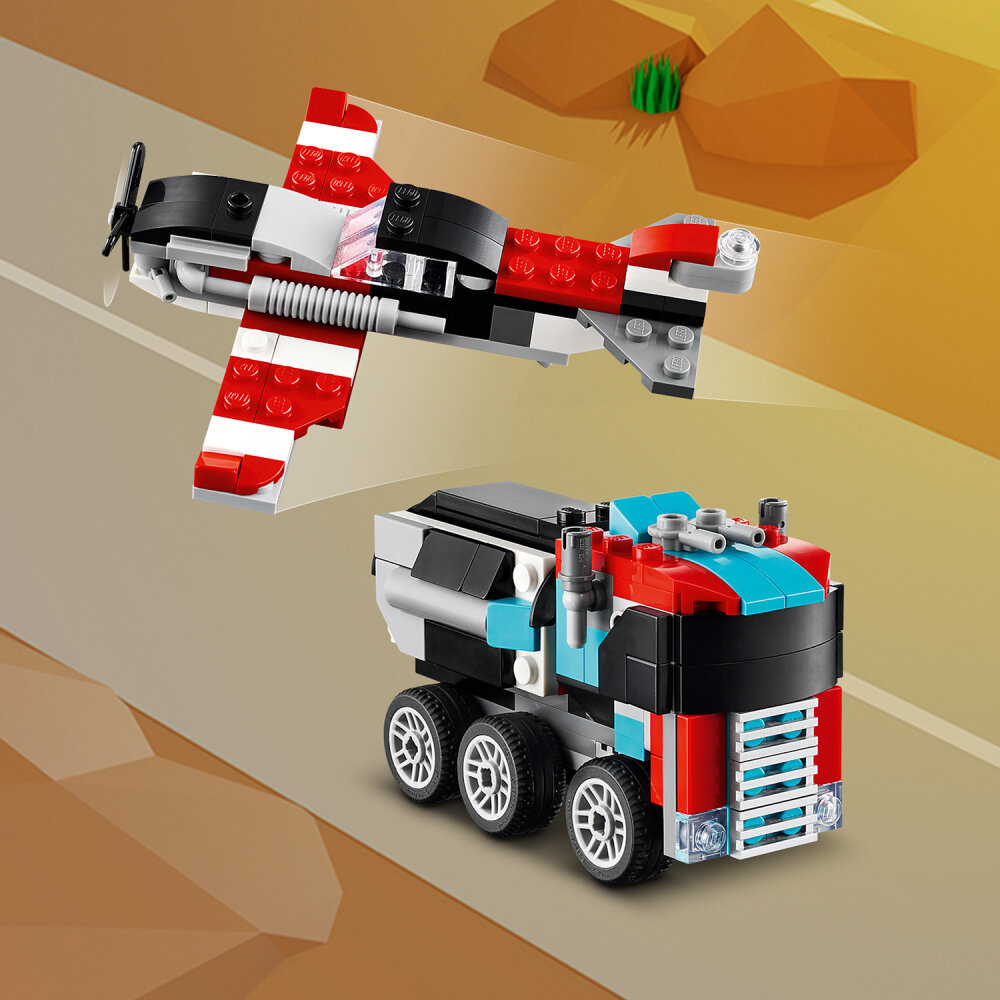 LEGO Creator - Tieflader mit Hubschrauber 7+