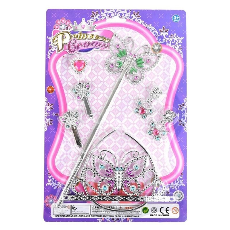 Maskenballzubehör-Set Prinzessin 7er-Pack