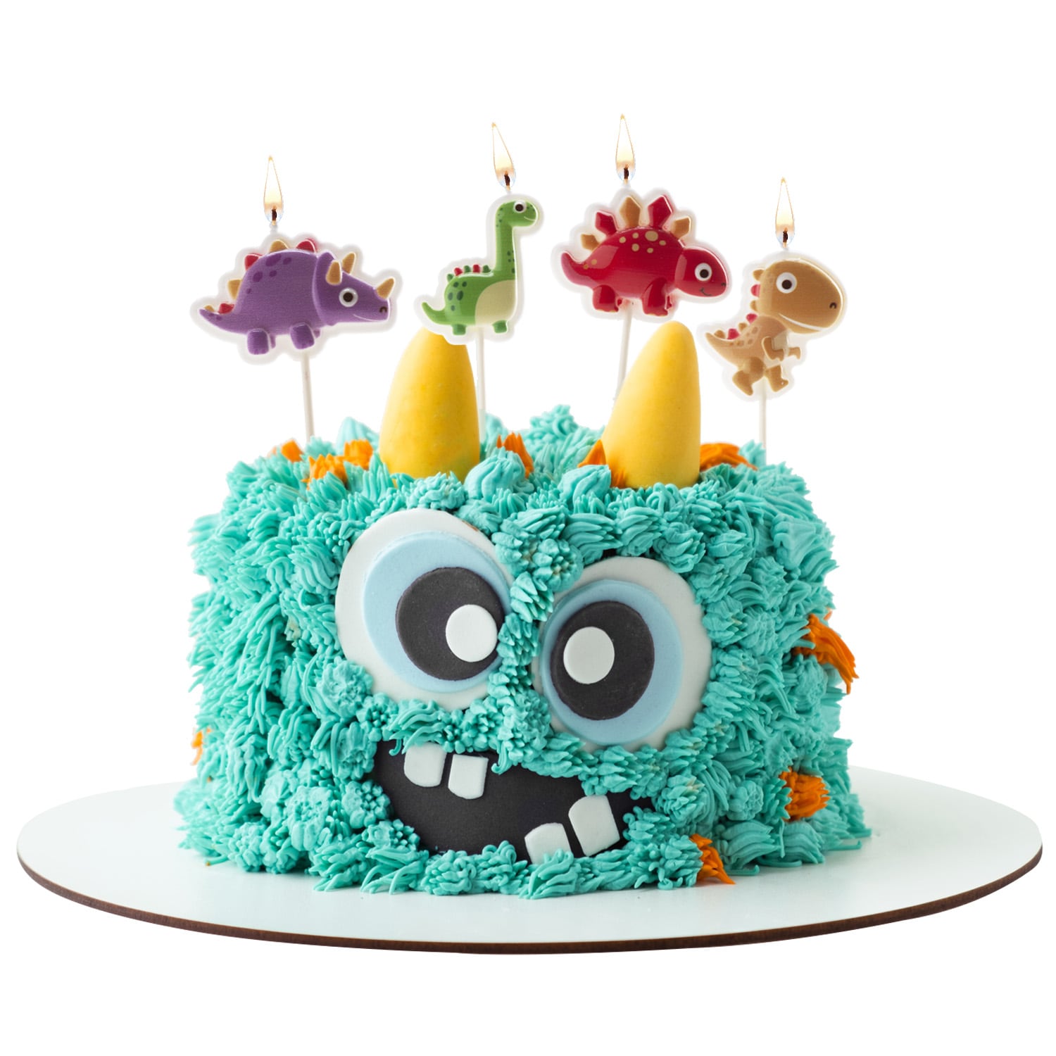Dinosaurier Kuchenkerzen 4er-Pack