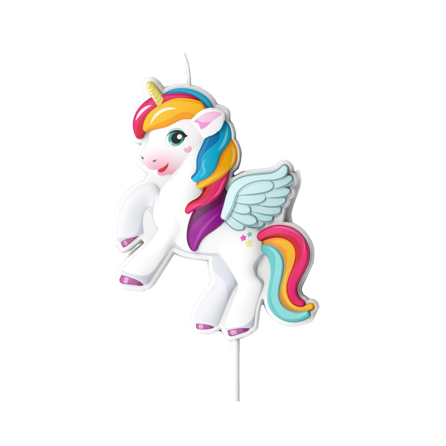 Einhorn Tortenkerze 8 cm
