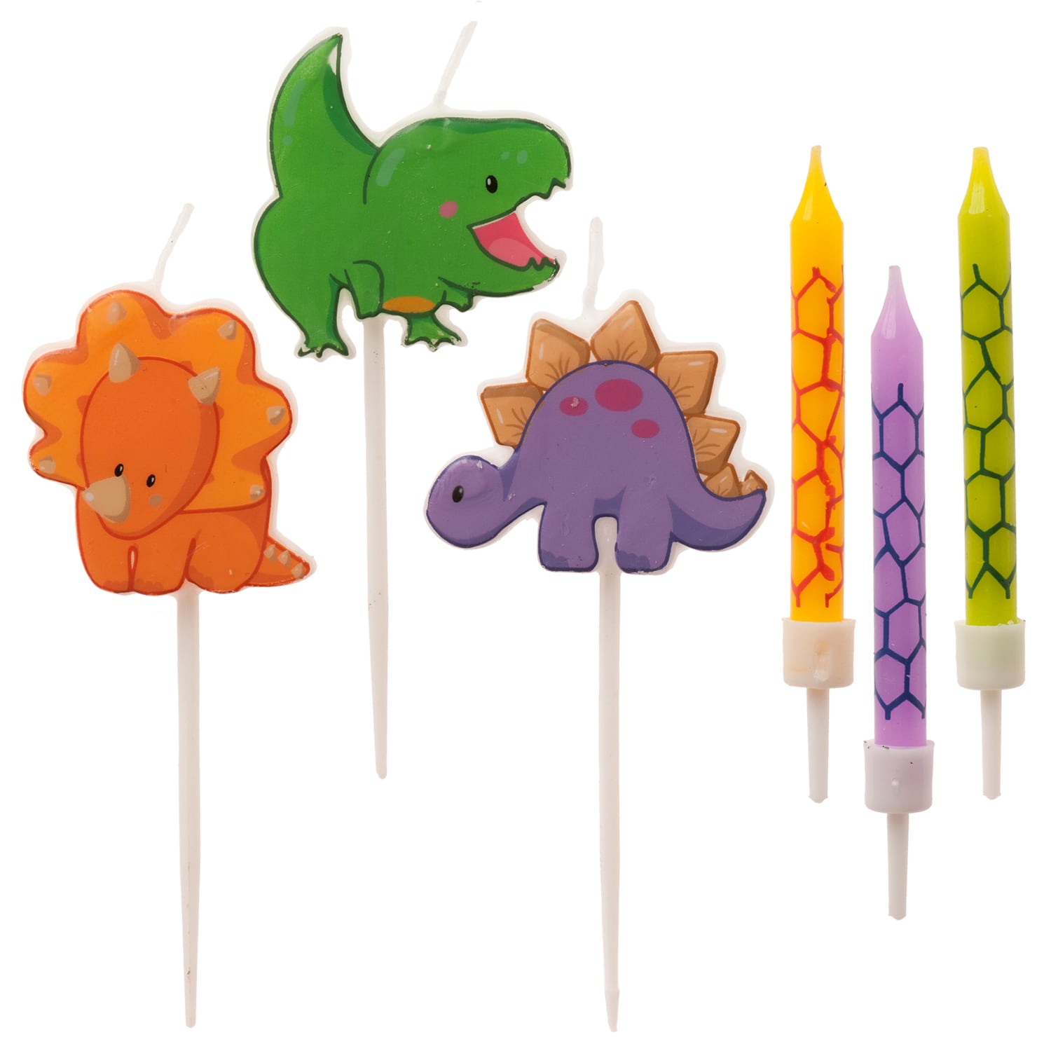 Tortenkerzen - Dinosaurier 15er-Pack