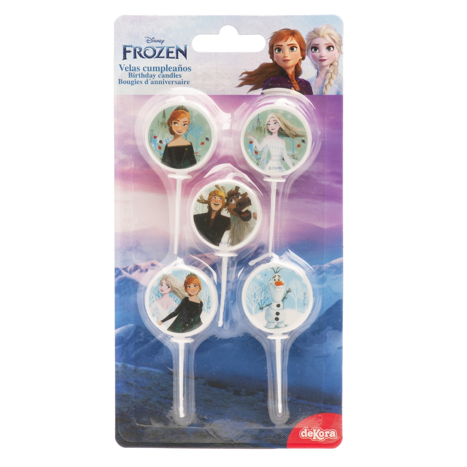 Frozen 2 - Tortenkerzen 5er Pack