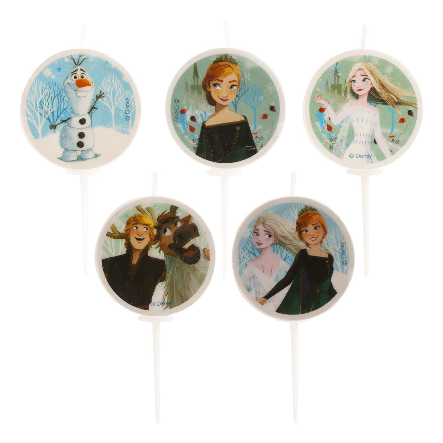 Frozen 2 - Tortenkerzen 5er-Pack