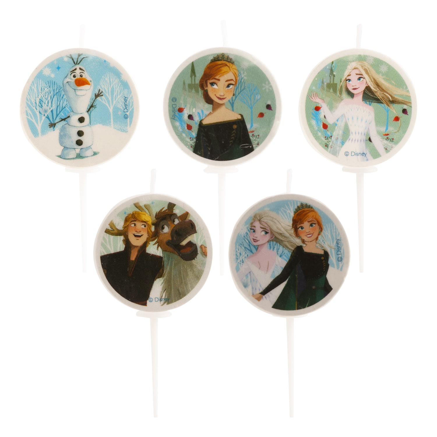 Frozen 2 - Tortenkerzen 5er Pack