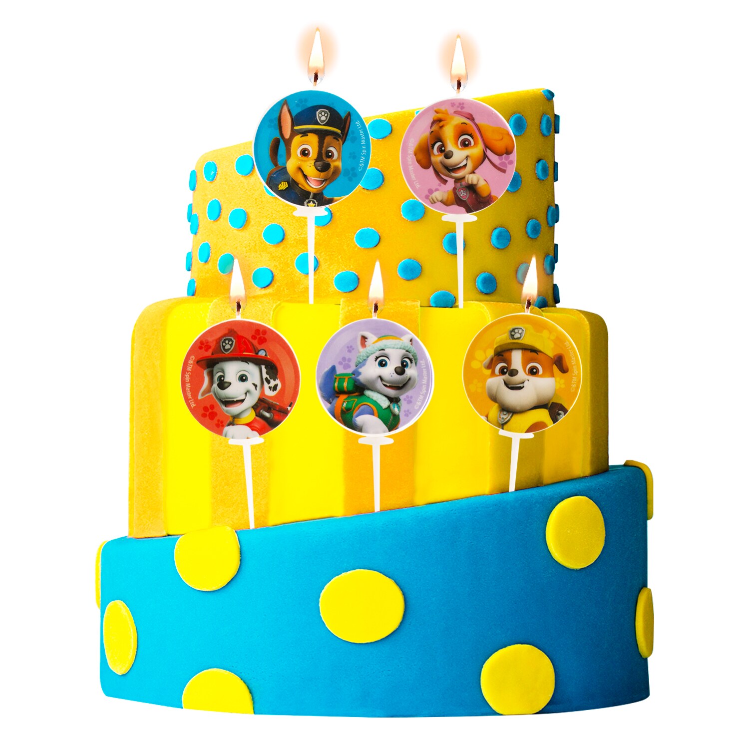 Paw Patrol - Tortenkerzen 5er-Pack