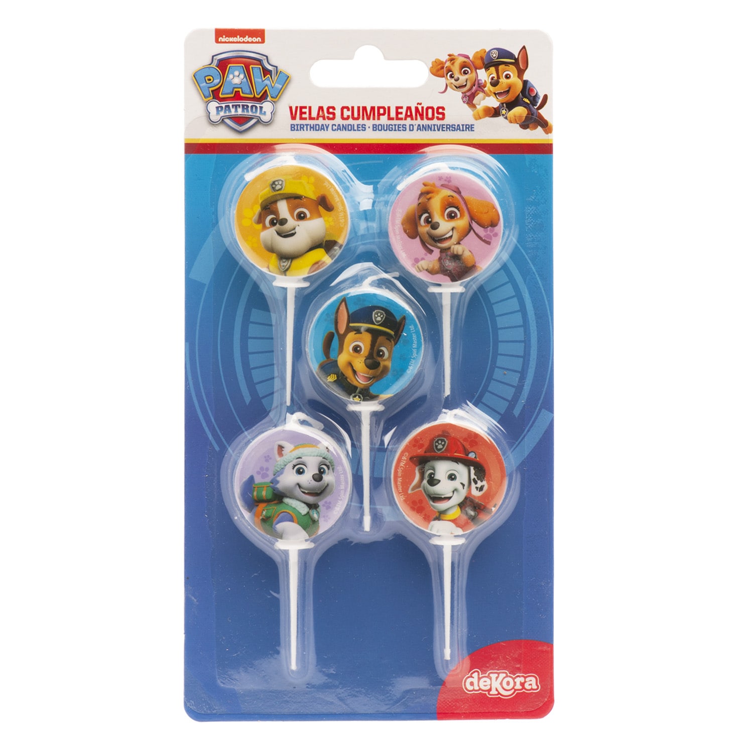 Paw Patrol - Tortenkerzen 5er-Pack
