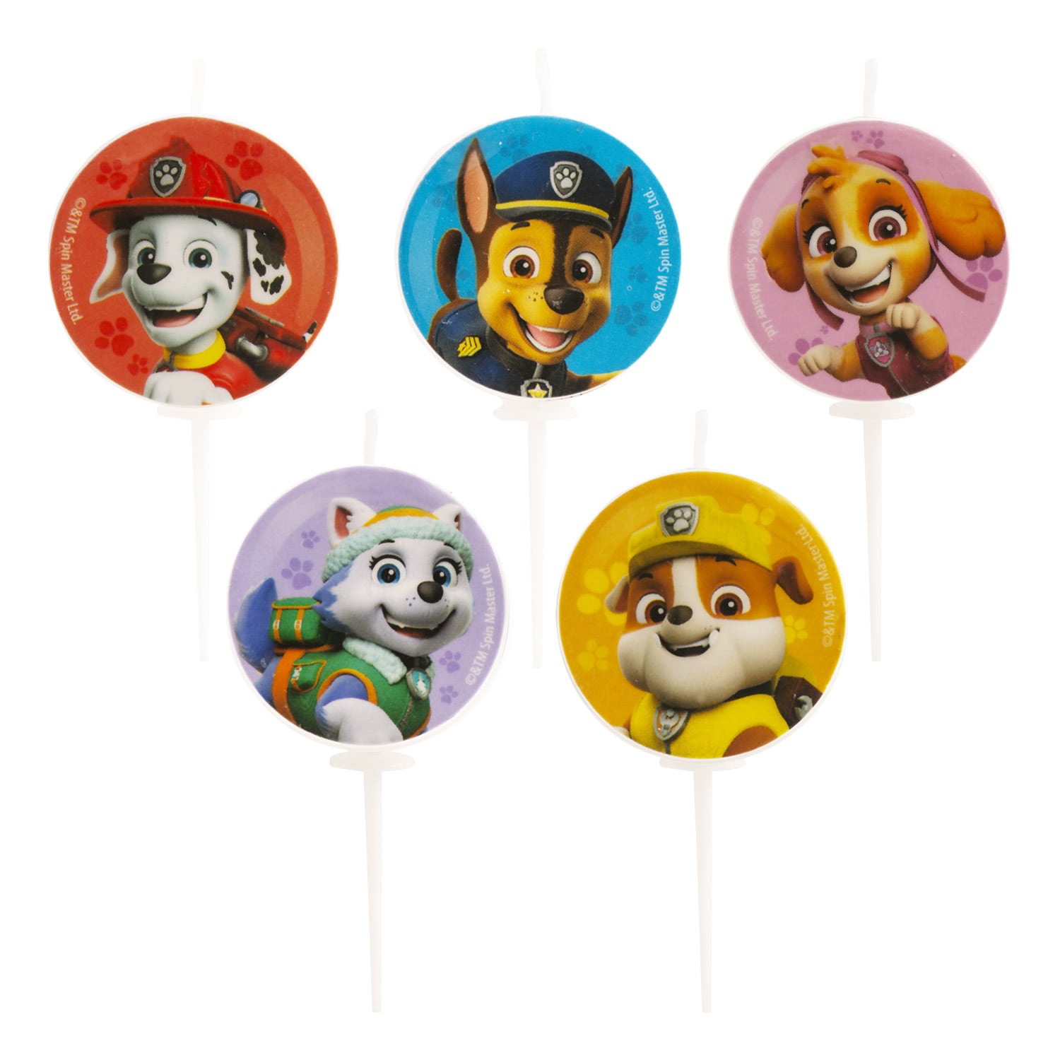 Paw Patrol - Tortenkerzen 5er-Pack