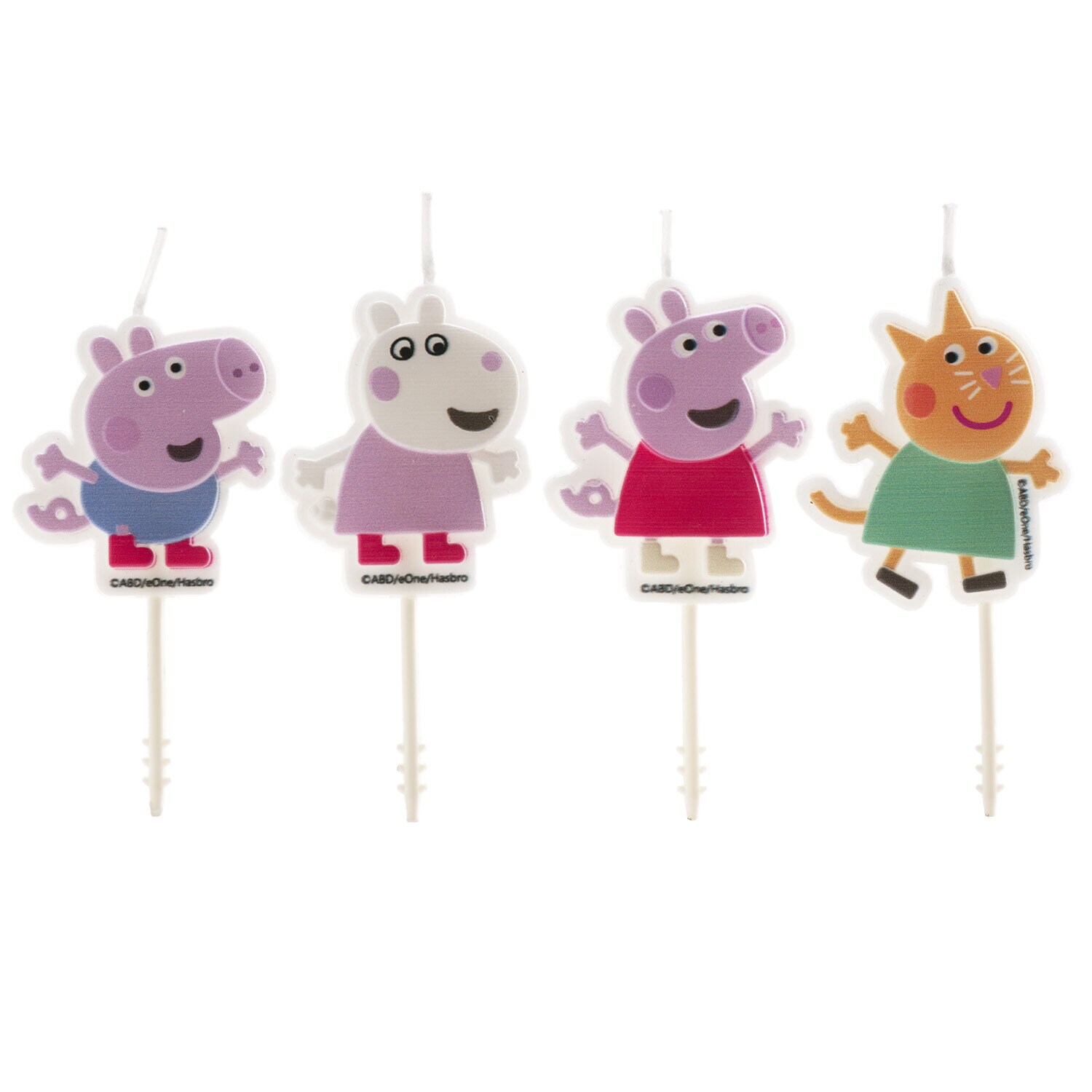 Peppa Wutz - Tortenkerzen Picks 4er-Pack