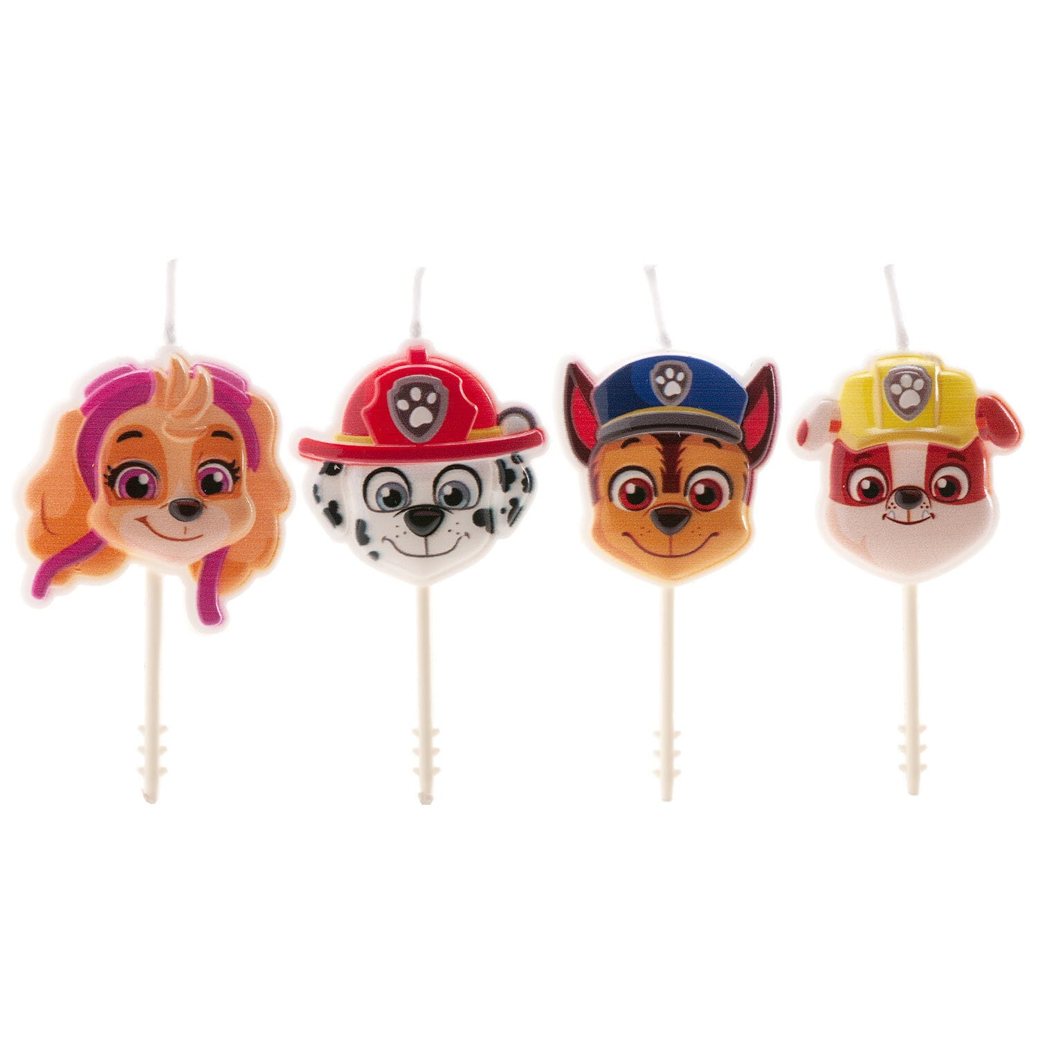 Paw Patrol - Tortenkerzen Picks 4er-Pack