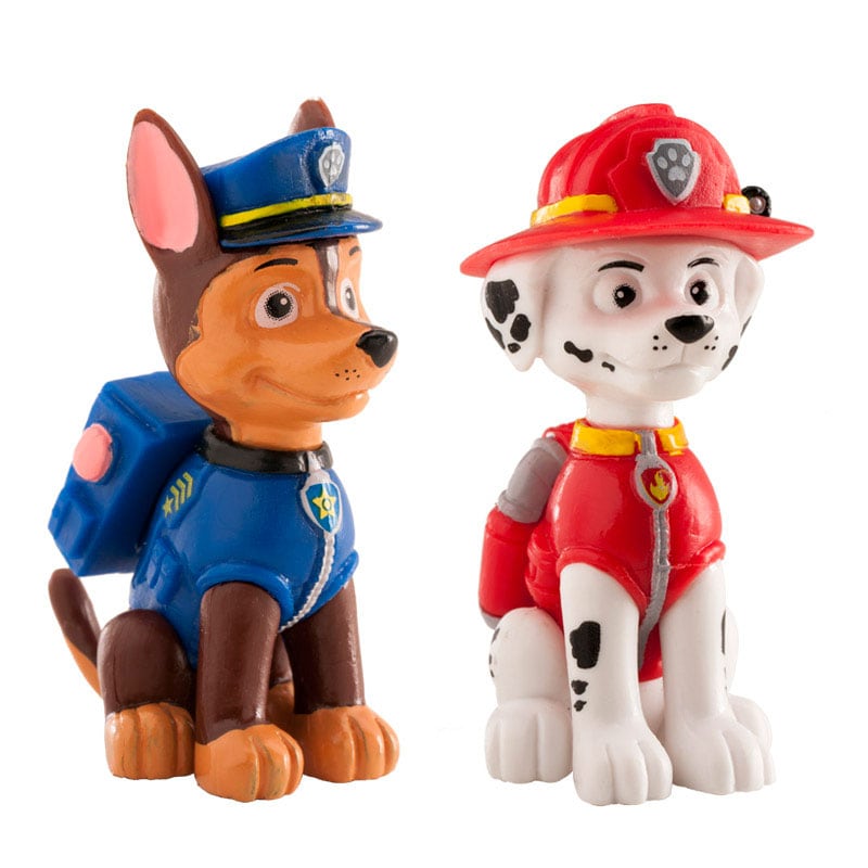 Paw Patrol - Tortenfigur Chase & Marshall 6 cm, 2er Pack