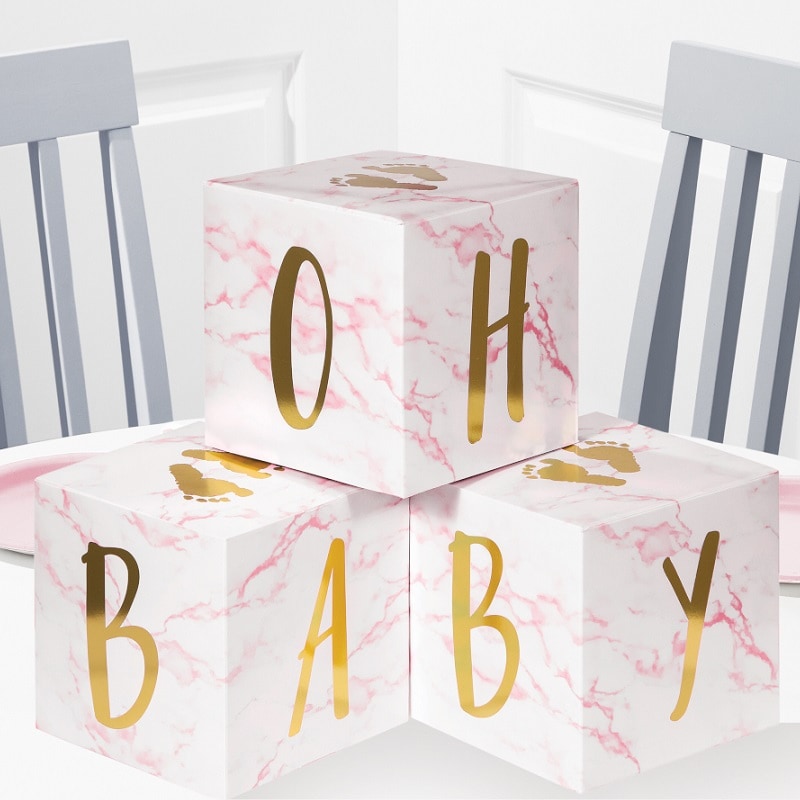 Oh Baby - Tischdekorationen rosa 3er Pack