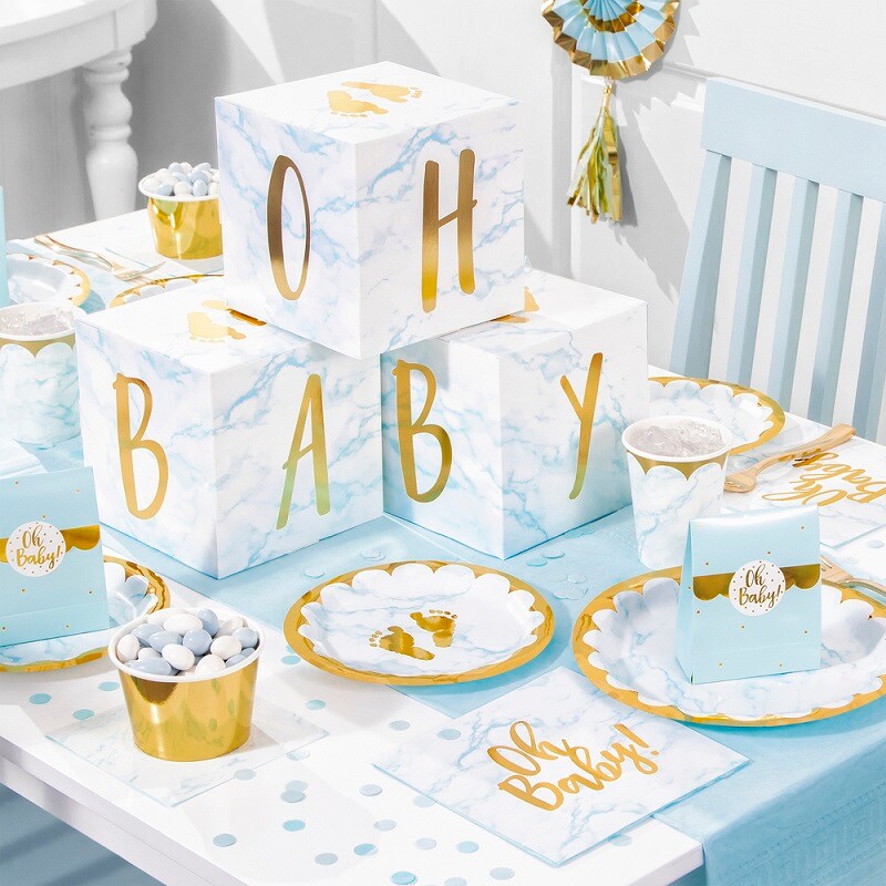 Oh Baby - Tischdekorationen blau 3er Pack
