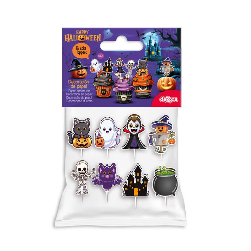 Halloween Caketoppers 16er-Pack