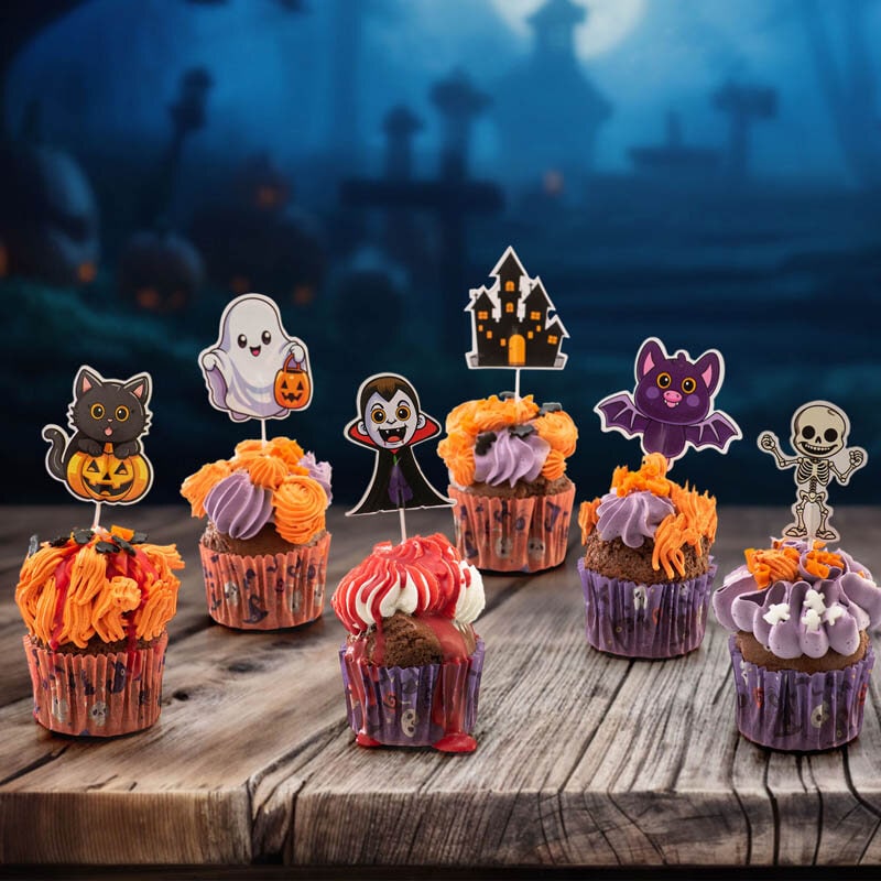 Halloween Caketoppers 16er-Pack