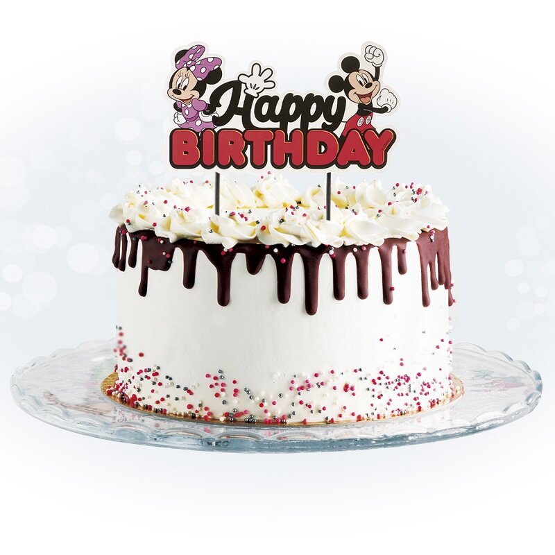 Micky und Minnie Tortentopper Happy Birthday