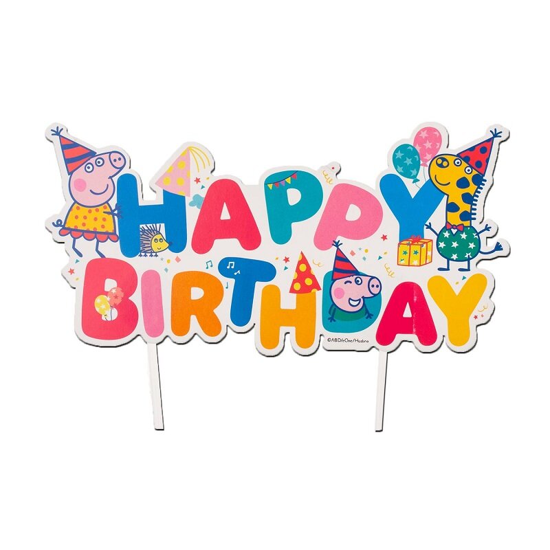 Peppa Wutz - Tortentopper Happy Birthday