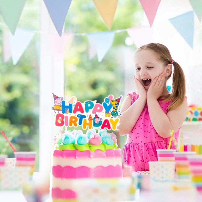 Peppa Wutz - Tortentopper Happy Birthday