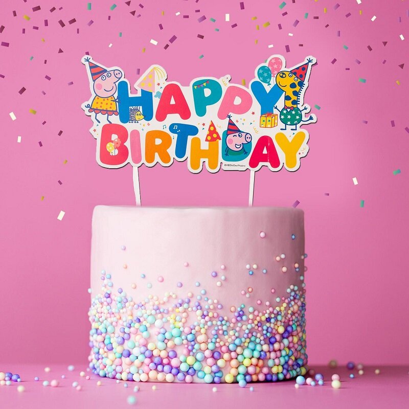 Peppa Wutz - Tortentopper Happy Birthday