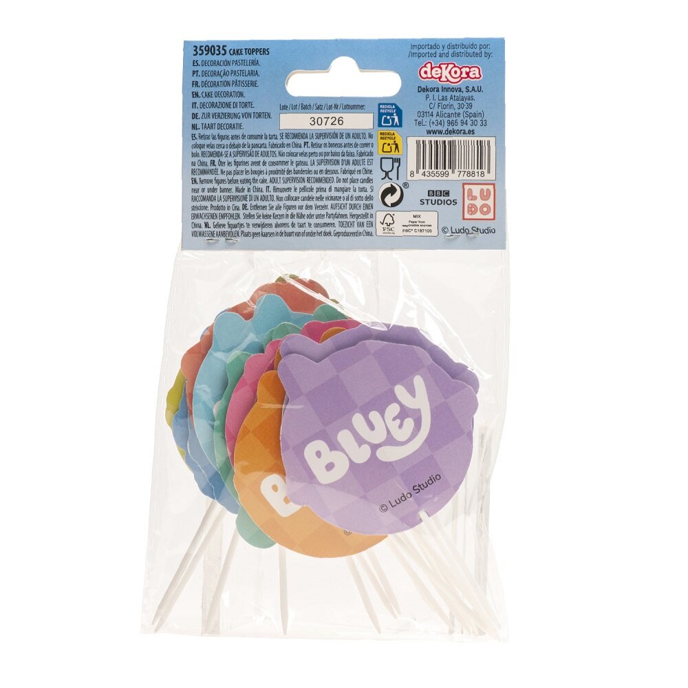 Bluey Cake Toppers 16er-Pack