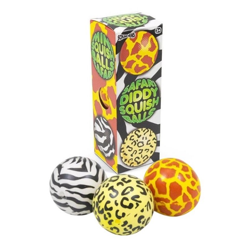 Safari Squeeze-Bälle 3er-Pack