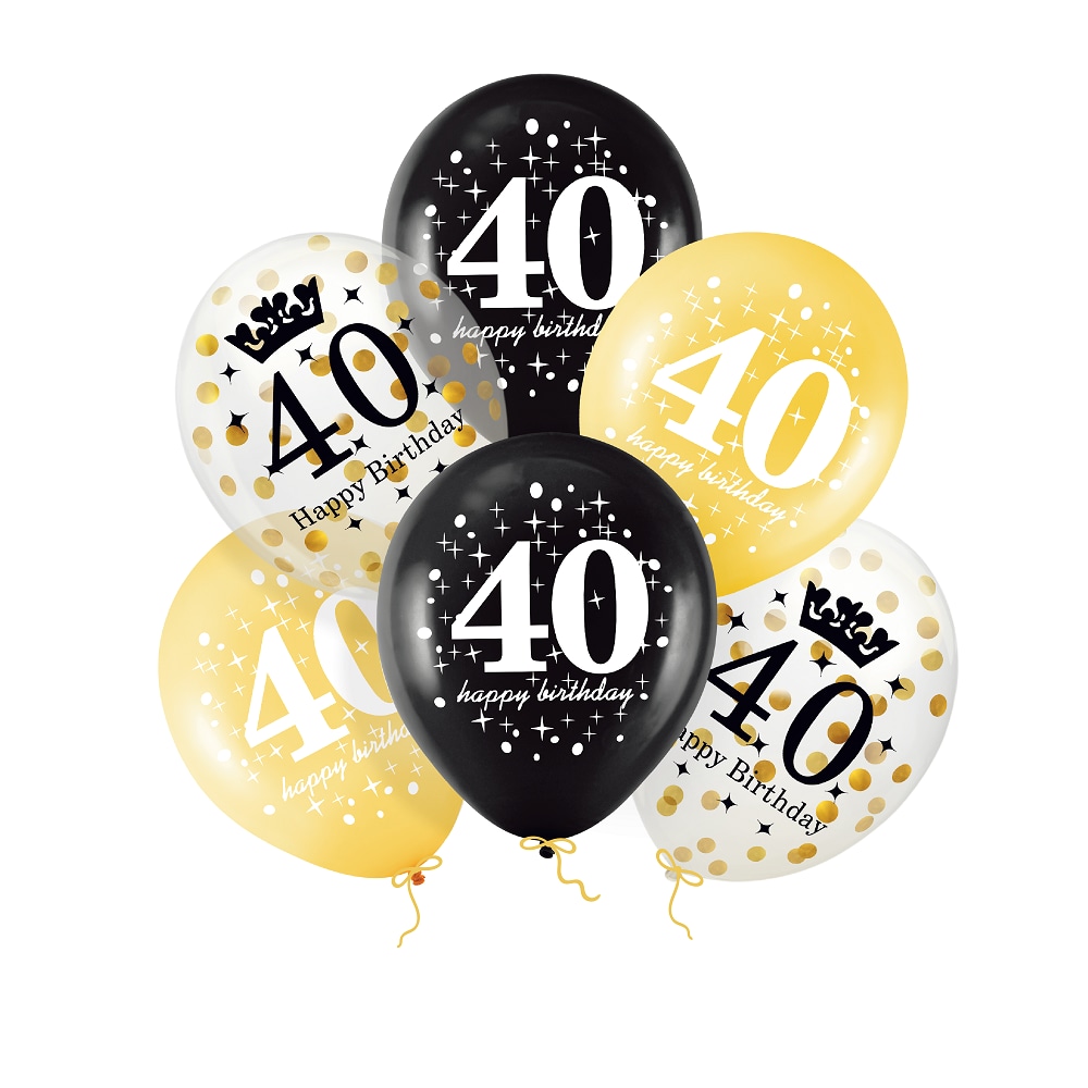 Luftballons 40. Geburtstag 6er-Pack