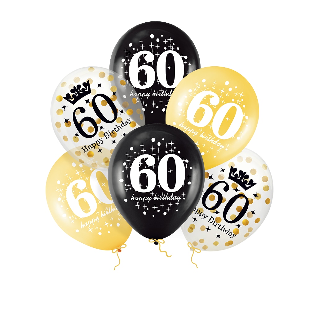 Luftballons 60. Geburtstag 6er-Pack