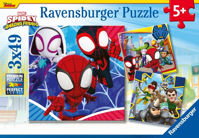 Ravensburger Puzzle - Spideys Abenteuer 3x49 Teile