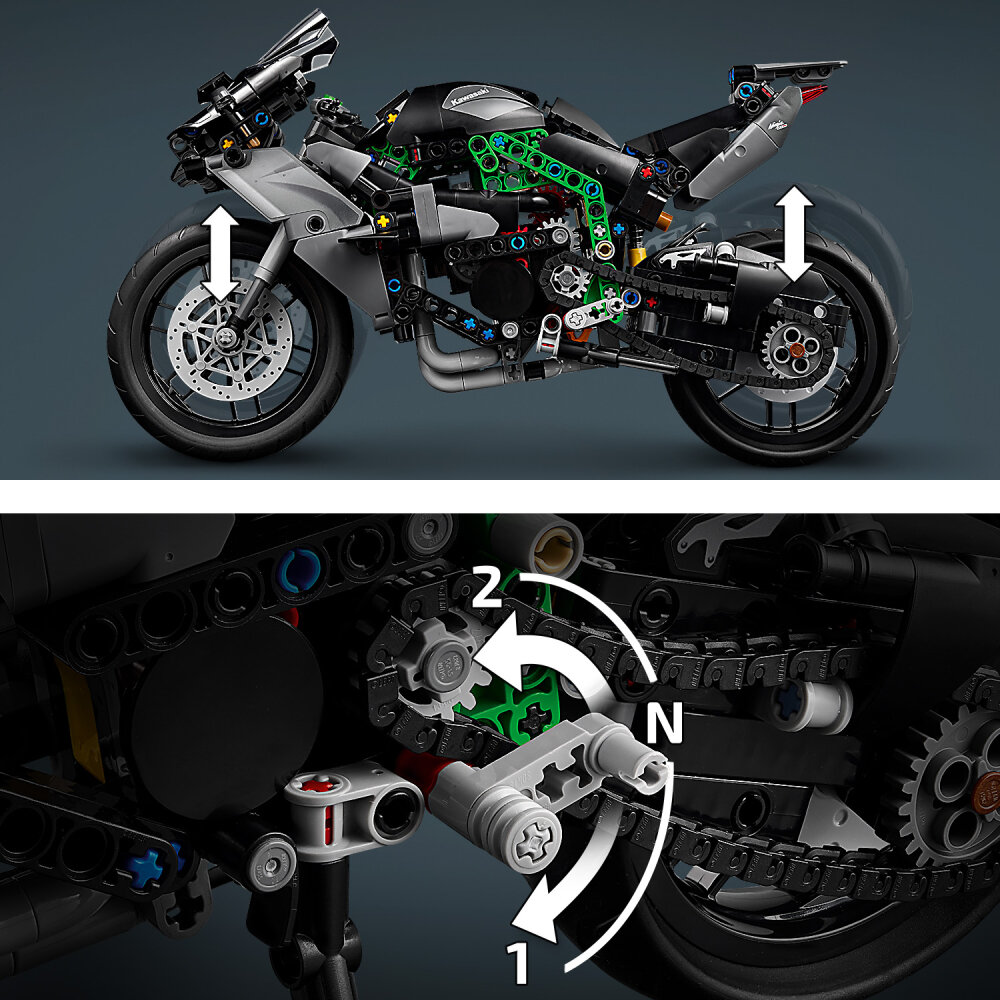 LEGO Technic - Kawasaki Ninja H2R Motorrad 10+