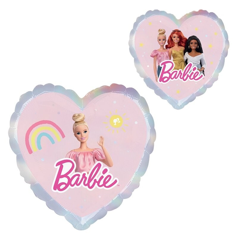 Barbie - Herzförmiger Folienballon 43 cm