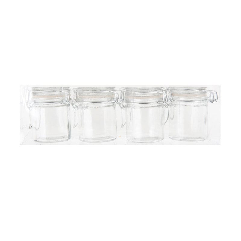 Glasgefäß 4,3 x 6 cm 4er Pack