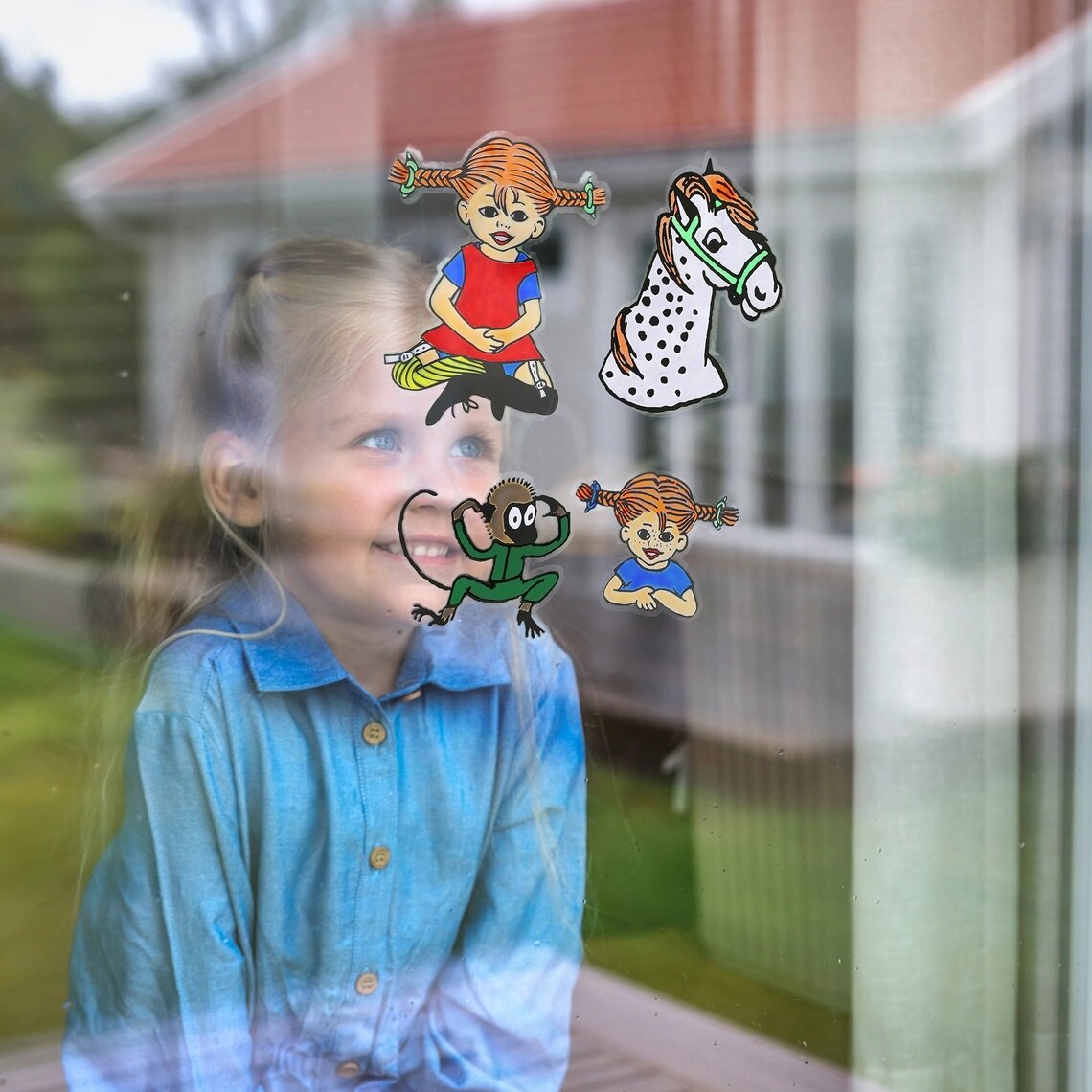 Pippi Langstrumpf Fensterbilder Malset