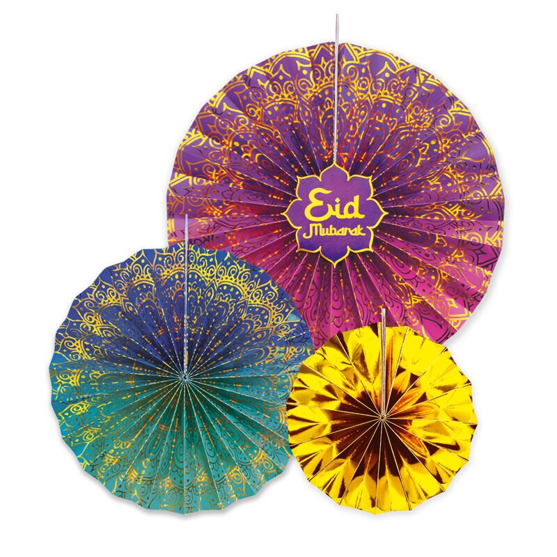 Eid Mubarak - Dekorative Rosetten 3er-Pack