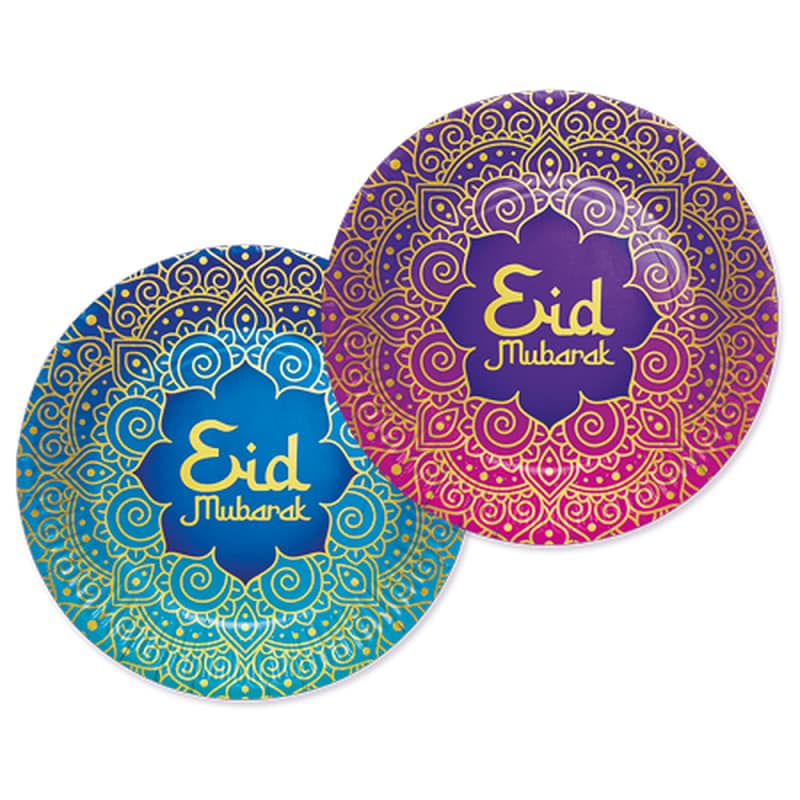 Eid Mubarak - Runde Teller 8er-Pack
