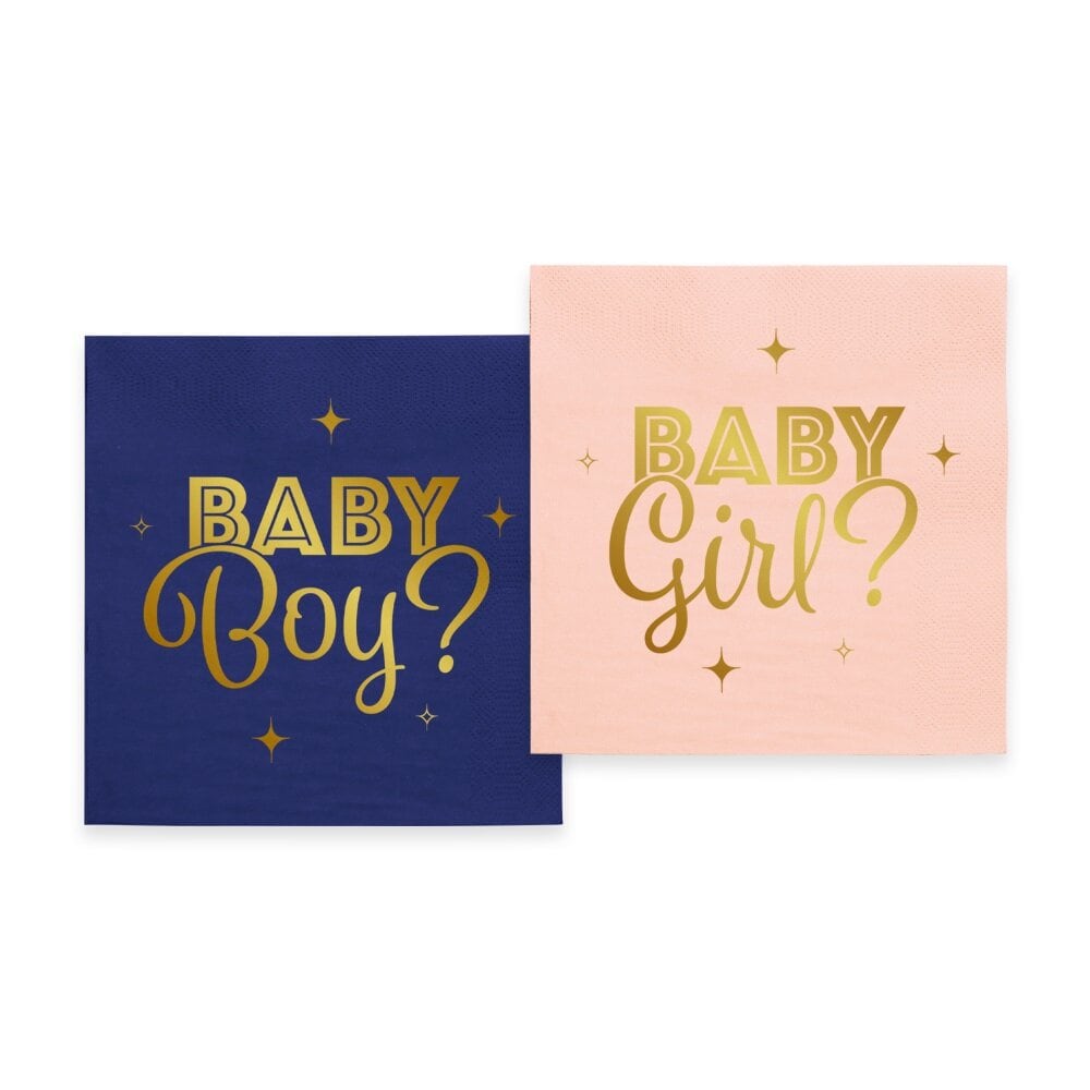 Gender Reveal Servietten 20er-Pack