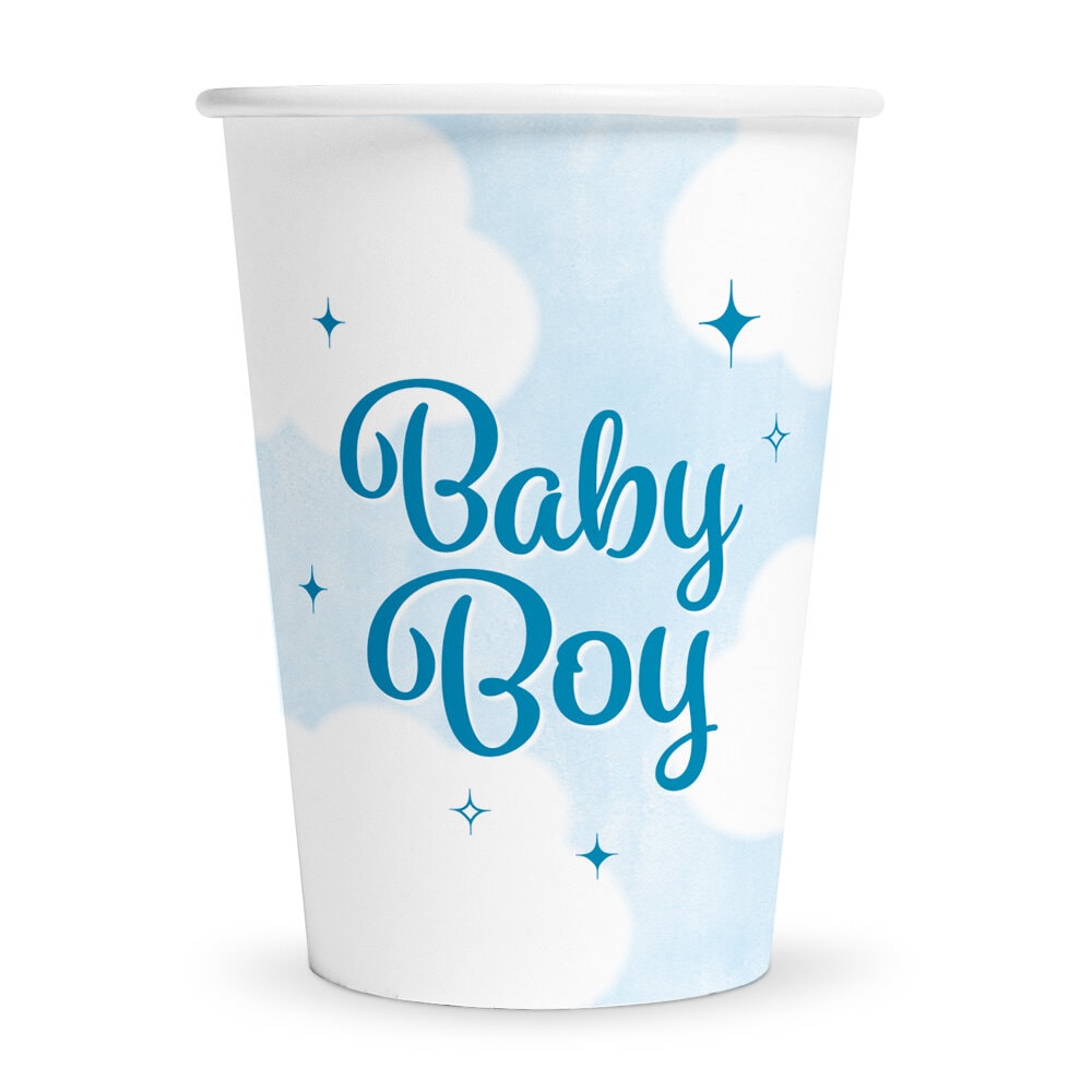 Baby Boy Pappbecher 8er-Pack