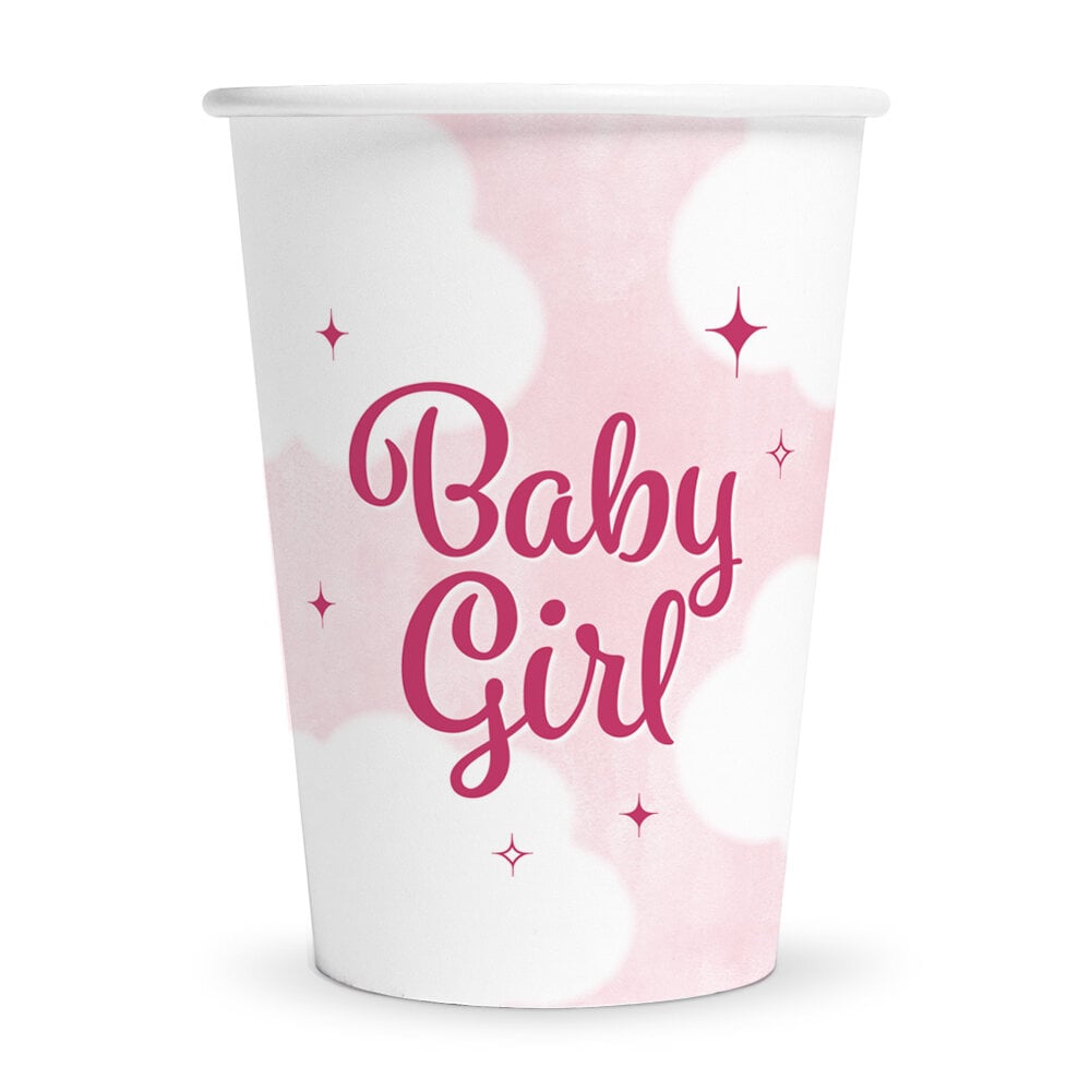 Baby Girl Pappbecher 8er-Pack