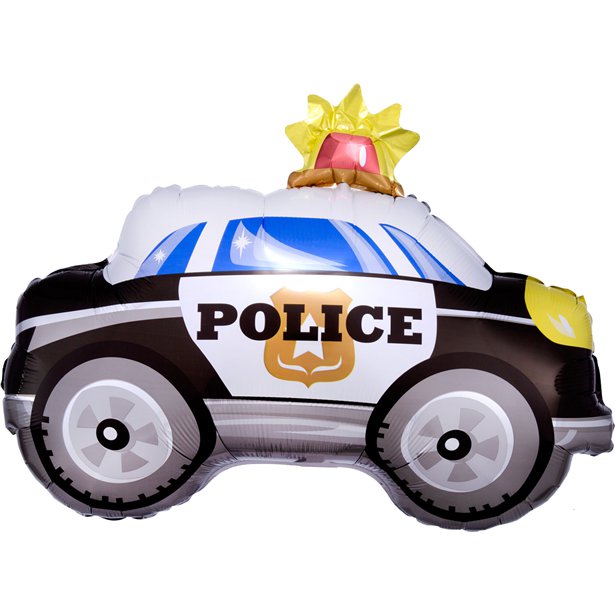 Folienballon Polizeiauto 60 cm