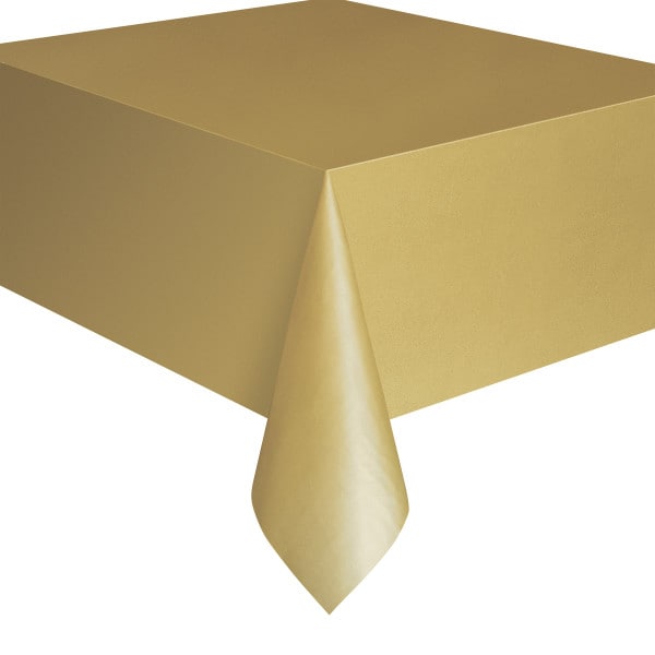 Plastiktischdecke goldfarben 137 x 274 cm